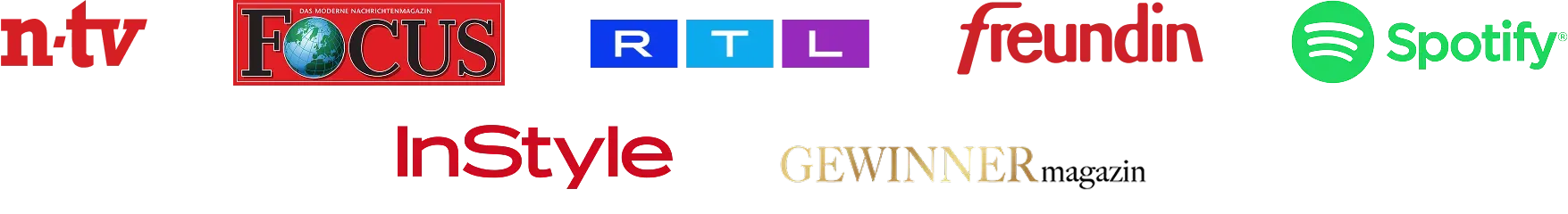 Bekannt aus n-tv, FOCUS online, InStyle, freundin, Spotify und weiteren Medien